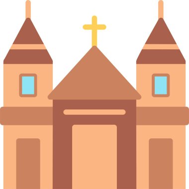 Tyn Church Düz Vektör Simgesi Tasarımı