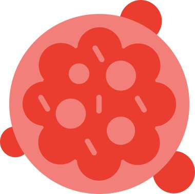 Kanser Hücresi Düz Vektör Simgesi Tasarımı