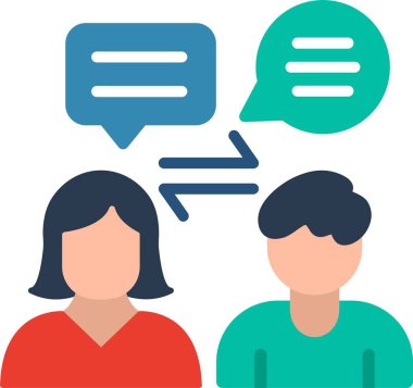 İletişim Düz Vektör Simgesi Tasarımı