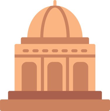 Kunya Urgench Düz Vektör Simgesi Tasarımı