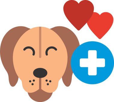 Veteriner Düz Vektör Simgesi Tasarımı