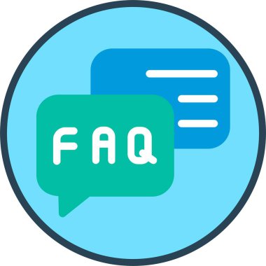 Faq Düz Vektör Simgesi Tasarımı