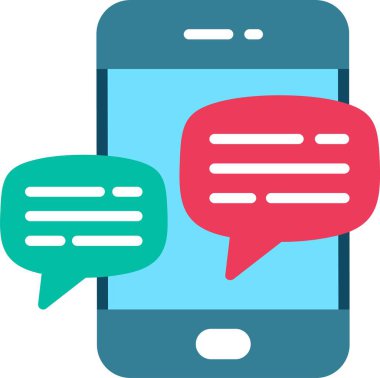 Akıllı Telefon Düz Vektör Simgesi Tasarımı