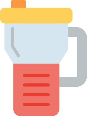 Tumbler Düz Vektör Simgesi Tasarımı