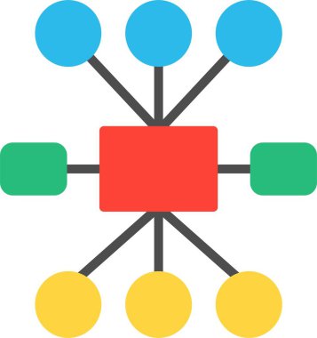 Hiyerarşi Düz Vektör Simgesi Tasarımı