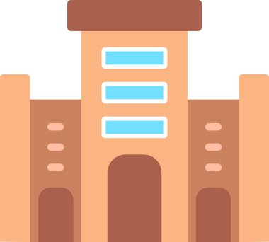 Umman Düz Vektör Simgesi Tasarımı Ulusal Müzesi