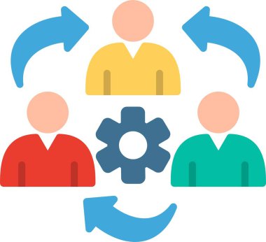 Koordinasyon Düz Vektör Simgesi Tasarımı