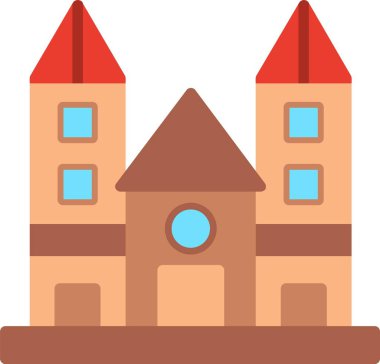 Heuvelse Kerk Tilburg Düz Vektör Simgesi Tasarımı