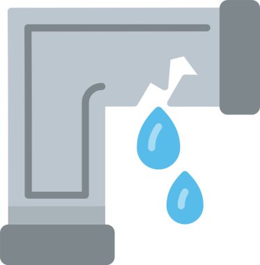 Sızdıran Düz Vektör Simgesi Tasarımı