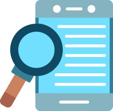 Mobil Arama Düz Vektör Simgesi Tasarımı