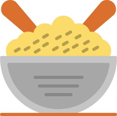 Yulaf lapası Düz Vektör Simgesi Tasarımı