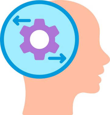 Davranış Düz Vektör Simgesi Tasarımı