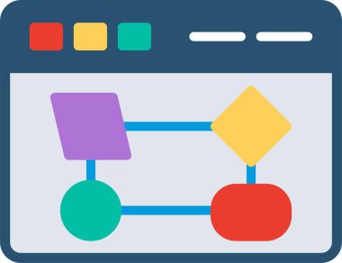 Tarayıcı Düz Vektör Simgesi Tasarımı