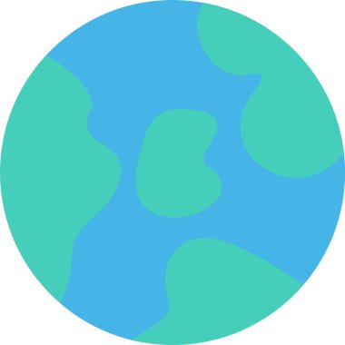 Dünya Düz Vektör Simgesi Tasarımı