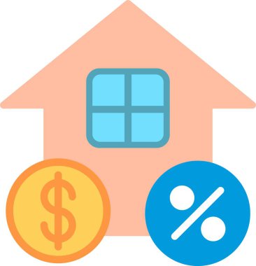 Ev Düz Vektör Simgesi Tasarımı