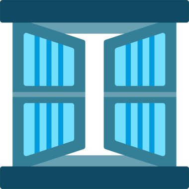 Pencere Düz Vektör Simgesi Tasarımı