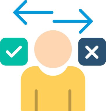 Yön Düz Vektör Simgesi Tasarımı