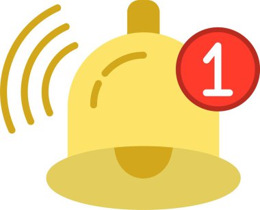 Bildirim Düz Vektör Simgesi Tasarımı