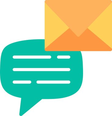 E- posta Düz Vektör Simgesi Tasarımı