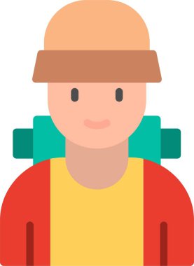 Gezginler Düz Vektör Simgesi Tasarımı