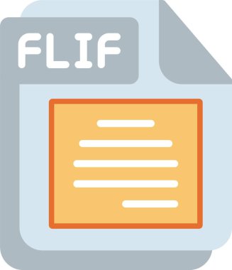 FLIF Düz Vektör Simgesi Tasarımı