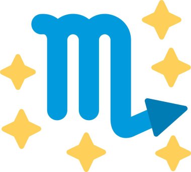 Scorpio Düz Vektör Simgesi Tasarımı