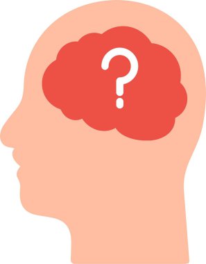 Zihinsel Bozukluk Düz Vektör Simgesi Tasarımı