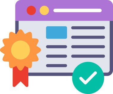 Sayfa Kalitesi Düz Vektör Simgesi Tasarımı