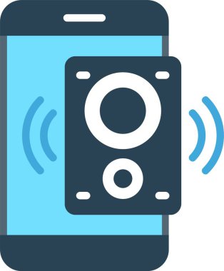 Hoparlör düz vektör simgesi tasarım