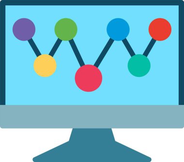 Bağlantı Düz Vektör Simgesi Tasarımı