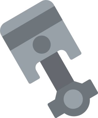 Piston Düz Vektör Simgesi Tasarımı