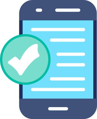 Akıllı Telefon Düz Vektör Simgesi Tasarımı