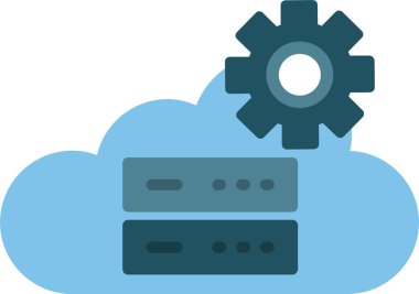 Bulut sunucusu Düz Vektör Simgesi Tasarımı