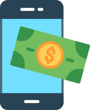 Ödeme Düz Vektör Simgesi Tasarımı