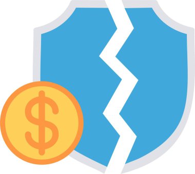 koruma yassı vektör simgesi tasarımı