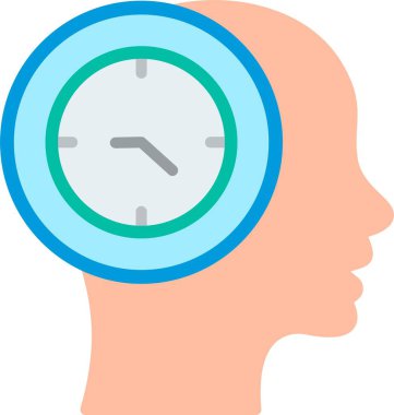 Zaman paradır Düz Vektör Simgesi Tasarımı