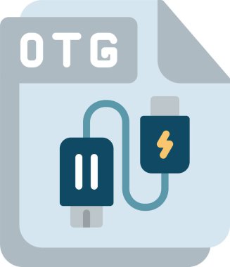 OTG Düz Vektör Simgesi Tasarımı
