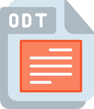 ODT Düz Vektör Simgesi Tasarımı