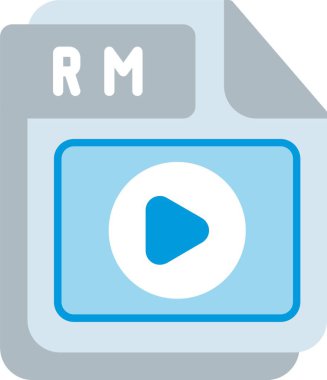 RM Düz Vektör Simgesi Tasarımı