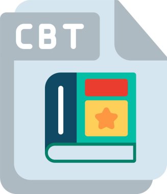 CBT Düz Vektör Simgesi Tasarımı