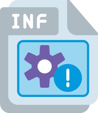 INF Düz Vektör Simgesi Tasarımı