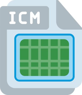 ICM Düz Vektör Simgesi Tasarımı