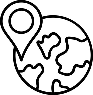 Konum Pin Satırı Simgesi Tasarımı