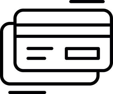 Kredi Kartı Çizgisi Simgesi Tasarımı