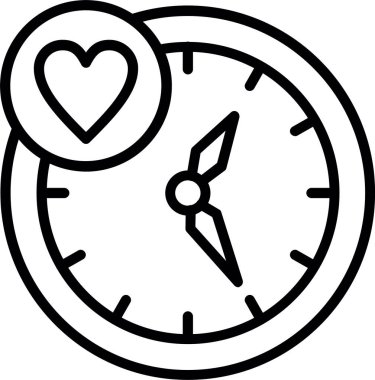 Kalp Çizgisi Simgesi Tasarımı