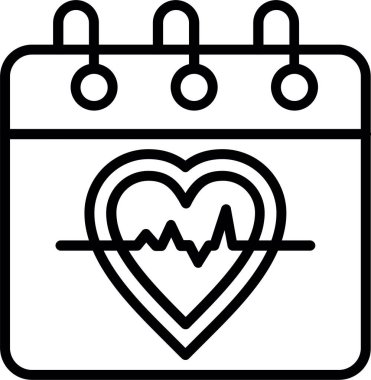 Kalp Atış Çizgisi Simgesi Tasarımı
