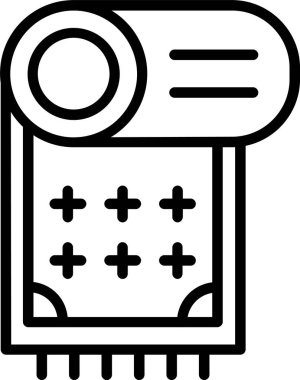 Dekoratif Tekstil Satırı Simgesi Tasarımı