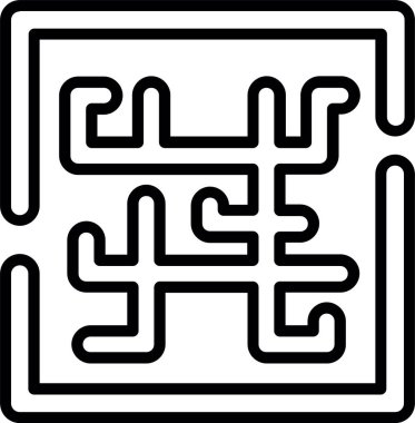 Labirent Satır Simgesi Tasarımı