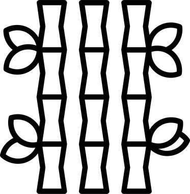 Bambu satırı simgesi tasarım