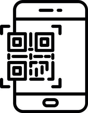 Qr Kod Tarama Satır Simgesi Tasarımı
